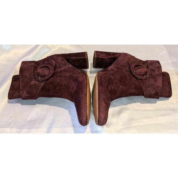 Naturalizer Women's Burgundy Rae Bordo Side Zip Suede Leather Boots Size 9.5M - Picture 5 of 10